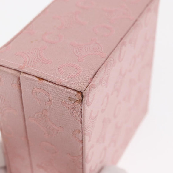 CELINE C Macadam Canvas Jewelry Box Pink Auth 159299V