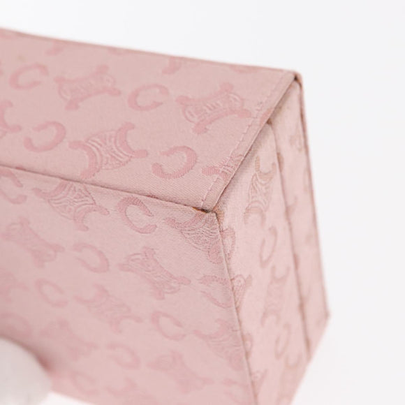 CELINE C Macadam Canvas Jewelry Box Pink Auth 159299V