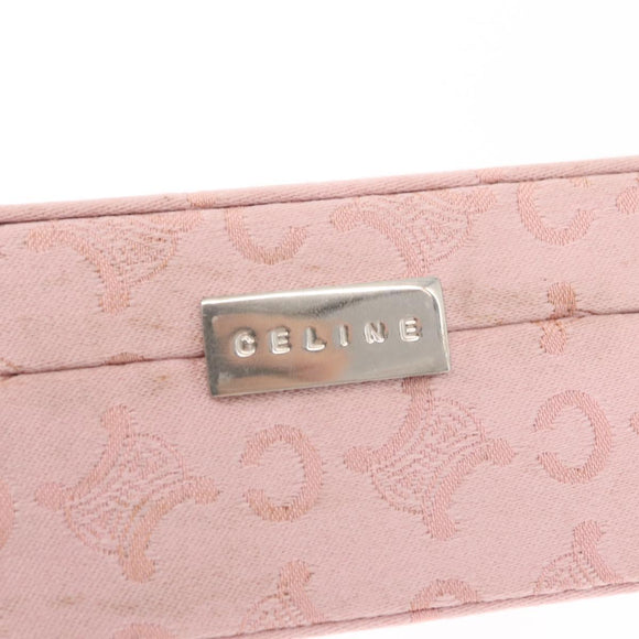 CELINE C Macadam Canvas Jewelry Box Pink Auth 159299V