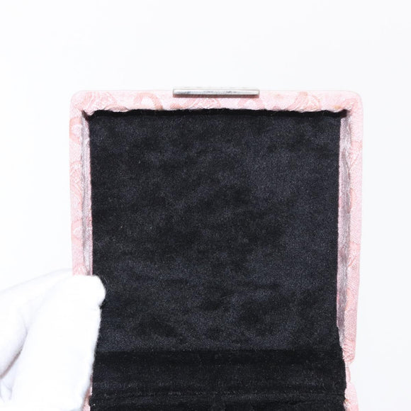 CELINE C Macadam Canvas Jewelry Box Pink Auth 159299V