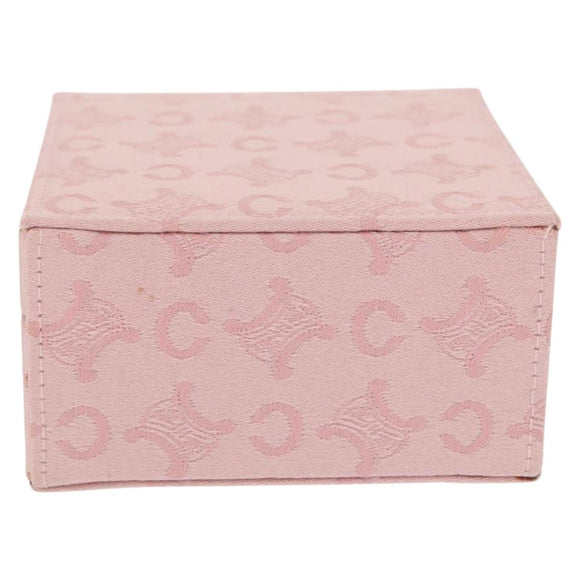 CELINE C Macadam Canvas Jewelry Box Pink Auth 159299V