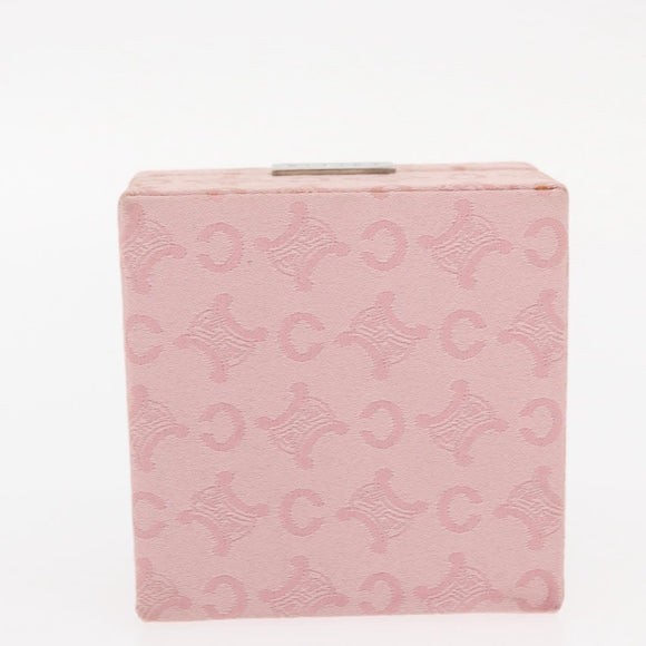 CELINE C Macadam Canvas Jewelry Box Pink Auth 159299V