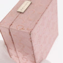 CELINE C Macadam Canvas Jewelry Box Pink Auth 159299V-7