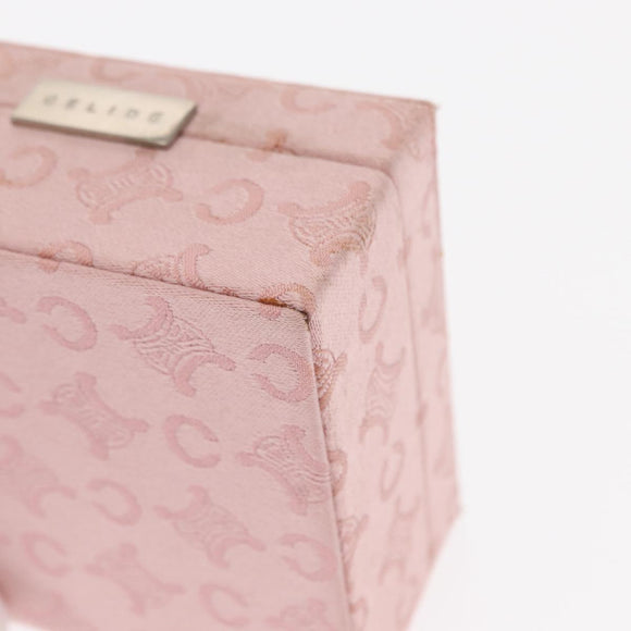CELINE C Macadam Canvas Jewelry Box Pink Auth 159299V