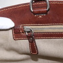 Miu Miu Hand Bag Raffia Beige Silver Auth 159300A-19