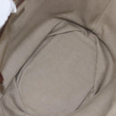 Miu Miu Hand Bag Raffia Beige Silver Auth 159300A-10