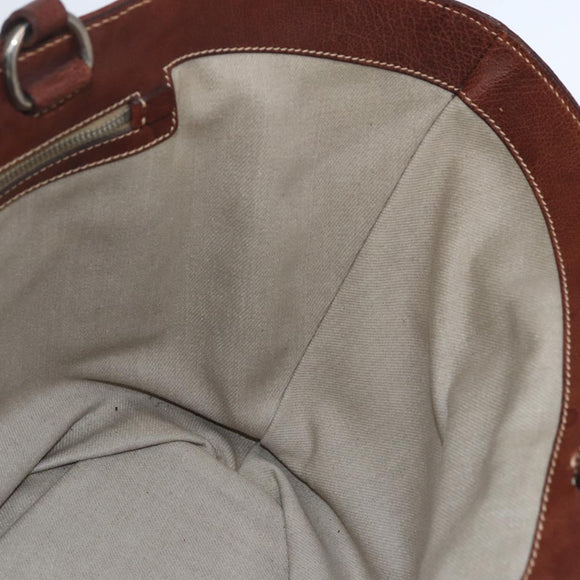 Miu Miu Hand Bag Raffia Beige Silver Auth 159300A