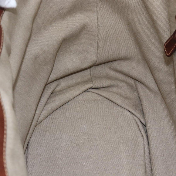 Miu Miu Hand Bag Raffia Beige Silver Auth 159300A