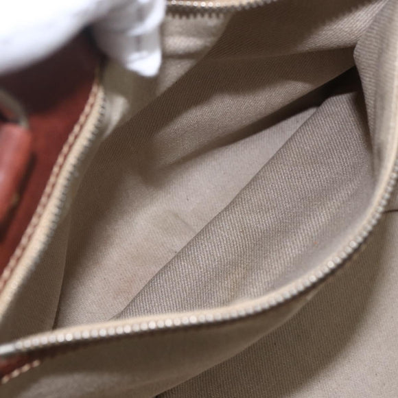 Miu Miu Hand Bag Raffia Beige Silver Auth 159300A