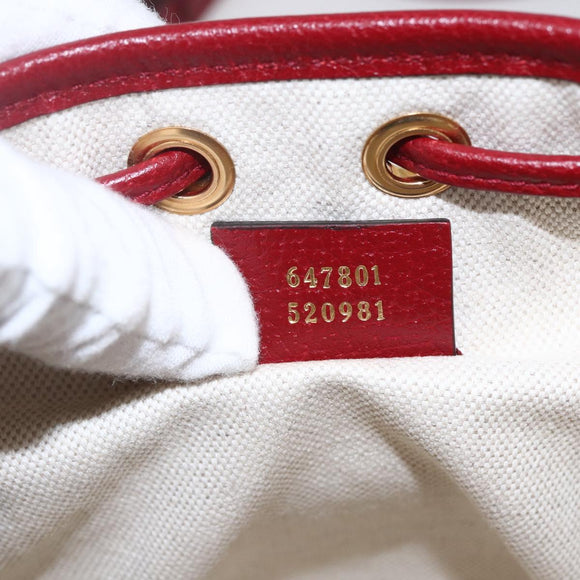 GUCCI Micro GG Supreme Doraemon Shoulder Bag PVC Beige 647801 Auth 159307SAM