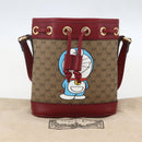 GUCCI Micro GG Supreme Doraemon Shoulder Bag PVC Beige 647801 Auth 159307SAM-21