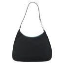 PRADA Pouch Nylon Black Silver Auth 159312-2