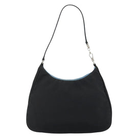 PRADA Pouch Nylon Black Silver Auth 159312 - 0