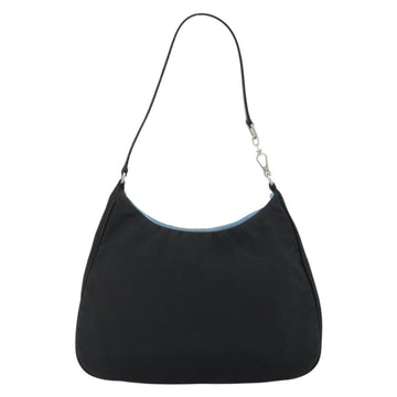 PRADA Pouch Nylon Black Silver Auth 159312 - 0