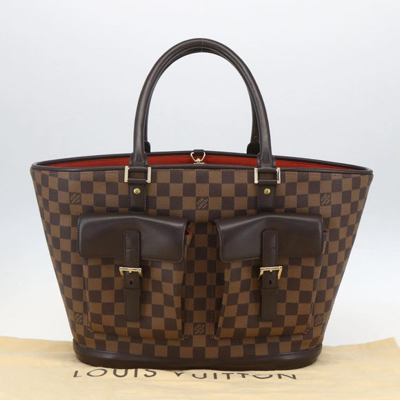 LOUIS VUITTON Damier Ebene Manosque GM Tote Bag N51120 LV Auth 159313