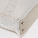 CHANEL Chain Shoulder Bag Nylon White Silver CC Auth 159317SAM-11