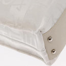 CHANEL Chain Shoulder Bag Nylon White Silver CC Auth 159317SAM-13