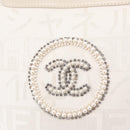 CHANEL Chain Shoulder Bag Nylon White Silver CC Auth 159317SAM-15