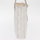 CHANEL Chain Shoulder Bag Nylon White Silver CC Auth 159317SAM-5