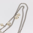 CHANEL Chain Shoulder Bag Nylon White Silver CC Auth 159317SAM-8