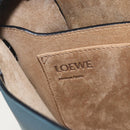 LOEWE Gate bag Small Shoulder Bag Leather Light Blue Gold Auth 159318SM-17