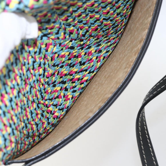 LOEWE Gate bag Small Shoulder Bag Leather Light Blue Gold Auth 159318SM