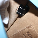 LOEWE Gate bag Small Shoulder Bag Leather Light Blue Gold Auth 159318SM-11