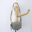 LOEWE Gate bag Small Shoulder Bag Leather Light Blue Gold Auth 159318SM-23