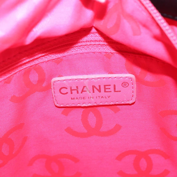 CHANEL Cambon Line Matelasse Medium Tote Bag Leather Black CC Auth 159319SAM