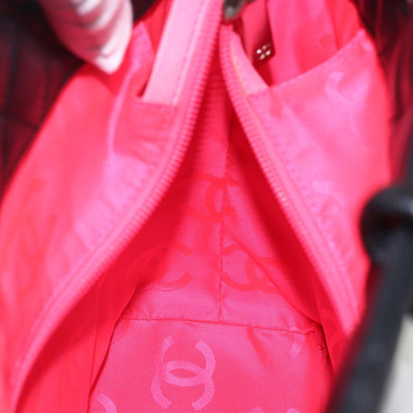 CHANEL Cambon Line Matelasse Medium Tote Bag Leather Black CC Auth 159319SAM