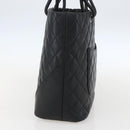 CHANEL Cambon Line Matelasse Medium Tote Bag Leather Black CC Auth 159319SAM-4