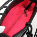 CHANEL Cambon Line Matelasse Medium Tote Bag Leather Black CC Auth 159319SAM-6