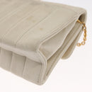 CHANEL Mademoiselle Chain Shoulder Bag Leather Ivory Gold CC Auth 159320-13