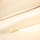 CHANEL Mademoiselle Chain Shoulder Bag Leather Ivory Gold CC Auth 159320A-10