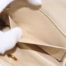 CHANEL Mademoiselle Chain Shoulder Bag Leather Ivory Gold CC Auth 159320A-24
