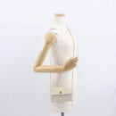 CHANEL Mademoiselle Chain Shoulder Bag Leather Ivory Gold CC Auth 159320A-25