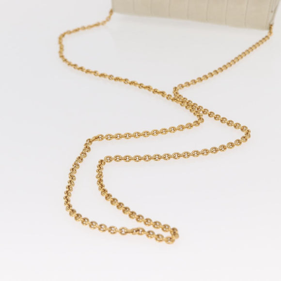 CHANEL Mademoiselle Chain Shoulder Bag Leather Ivory Gold CC Auth 159320