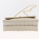 CHANEL Mademoiselle Chain Shoulder Bag Leather Ivory Gold CC Auth 159320A-5