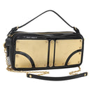 Miu Miu Chain Shoulder Bag Enamel 2way Black Gold Auth 159323V-1