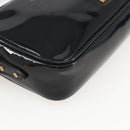 Miu Miu Chain Shoulder Bag Enamel 2way Black Gold Auth 159323V-19