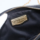 Miu Miu Chain Shoulder Bag Enamel 2way Black Gold Auth 159323V-21
