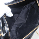 Miu Miu Chain Shoulder Bag Enamel 2way Black Gold Auth 159323V-10