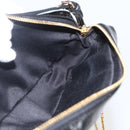 Miu Miu Chain Shoulder Bag Enamel 2way Black Gold Auth 159323V-22