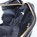 Miu Miu Chain Shoulder Bag Enamel 2way Black Gold Auth 159323V-23