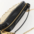 Miu Miu Chain Shoulder Bag Enamel 2way Black Gold Auth 159323V-6