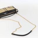 Miu Miu Chain Shoulder Bag Enamel 2way Black Gold Auth 159323V-8