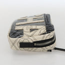 CHANEL Camelia Pouch PVC Black Silver CC Auth 159324V-5
