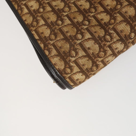 Christian Dior Trotter Canvas Kleiderschutzhülle Braun Gold Auth 159327
