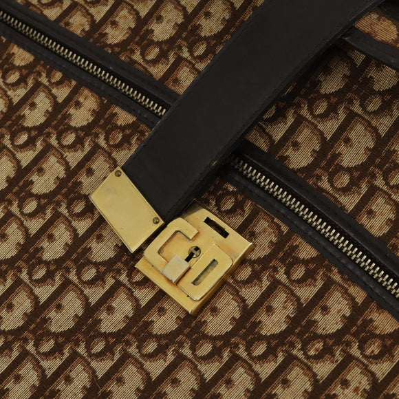 Christian Dior Trotter Canvas Kleiderschutzhülle Braun Gold Auth 159327