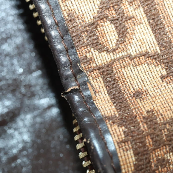 Christian Dior Trotter Canvas Kleiderschutzhülle Braun Gold Auth 159327